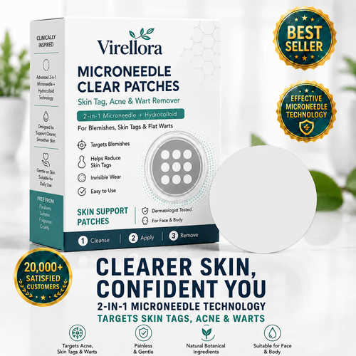 ✨Virellora®2-in-1 Microneedle & Hydrocolloid Patch