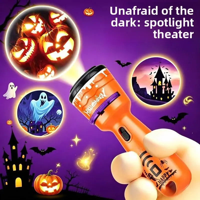 🎃👻Halloween Projection Torch Toy for Kids | Spooky Pattern Projector Flashlight