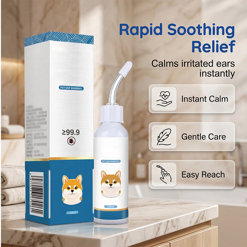 🐶🐱 Dog & Cat Ear Cleaner | Soothes Itchy Ears, Cleans Ear Wax & Discomfort 👂